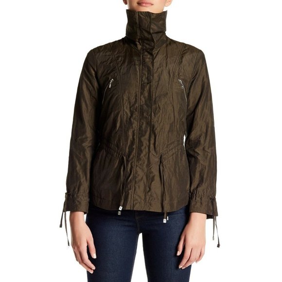 Cole Haan Front Zip Drawstring Jacket - Picture 2 of 12